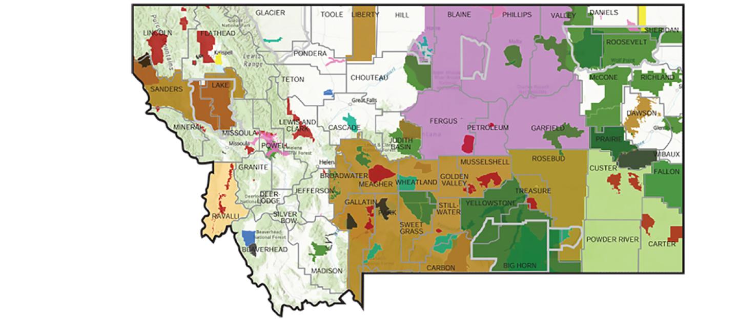 Montana Programs Map for FY 2023