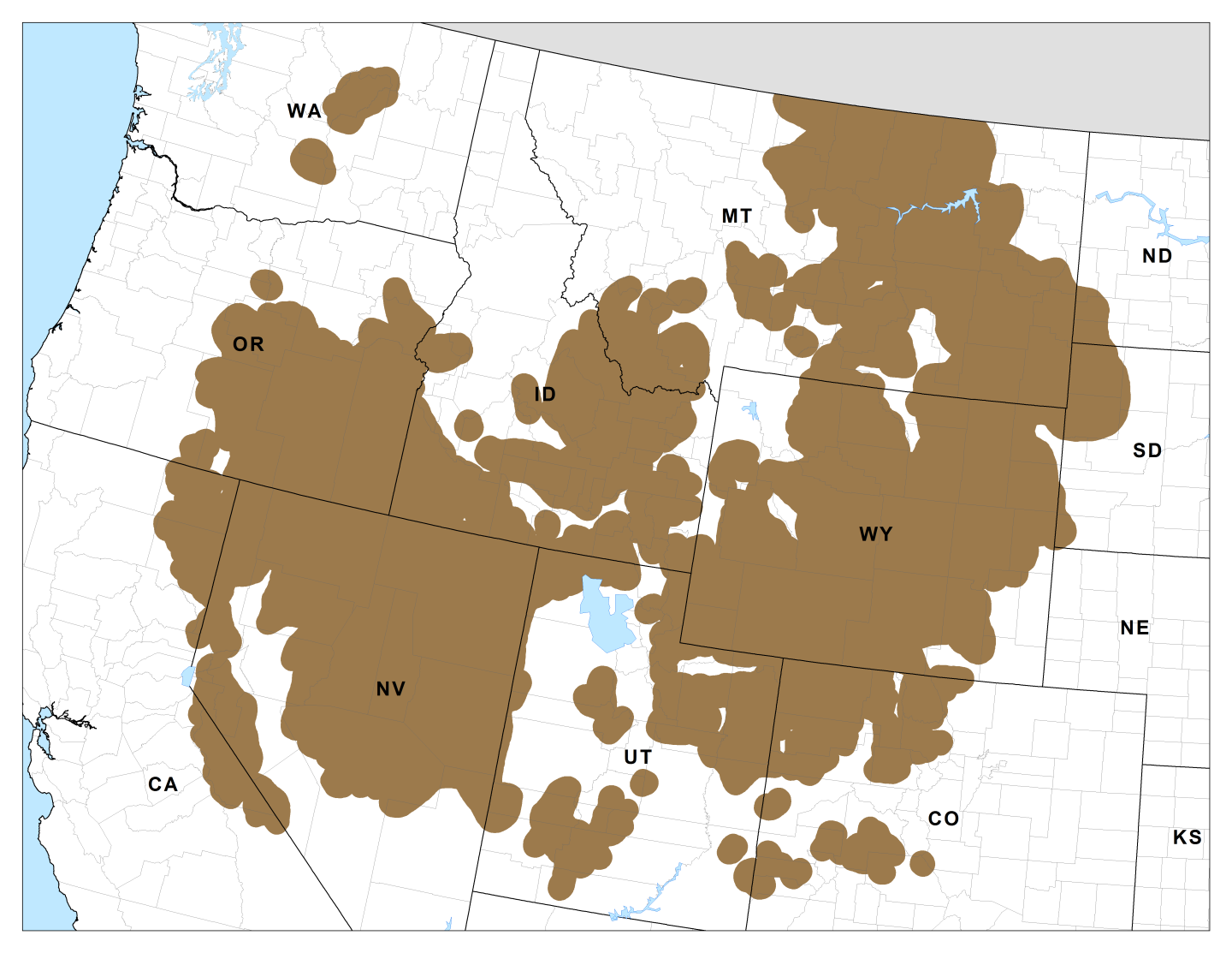 Map of Sage Grouse Area