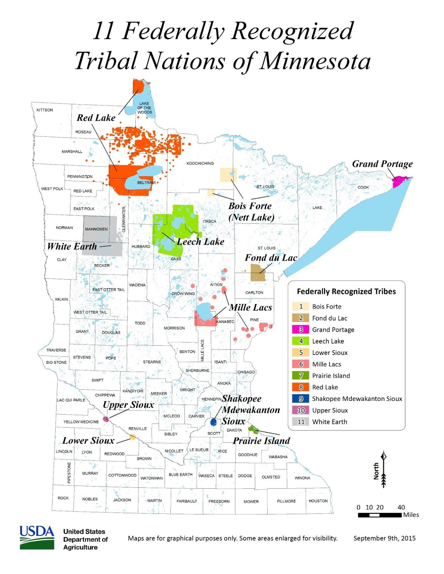 11 Federally Recognized Tribal Nations of Minnesota