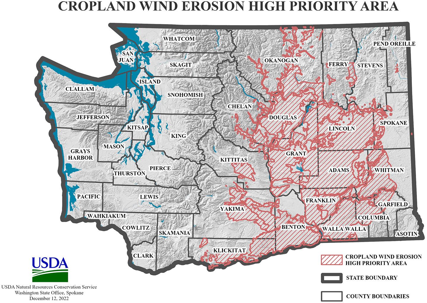 Cropland Wind Erosion High Priority Area