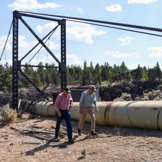 USDA's FPAC Under Secretary Robert Bonnie in Central Oregon, Friday, July 29, 2022 visiting two watershed projects with Senator Jeff Merkley, NRCS Oregon's State Conservationist Ron Alvarado and Farmers Conservation Alliance partners. USDA photo
 
 .