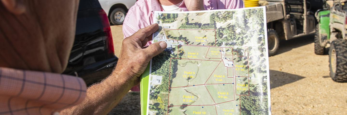 A producer reviews a conservation plan.