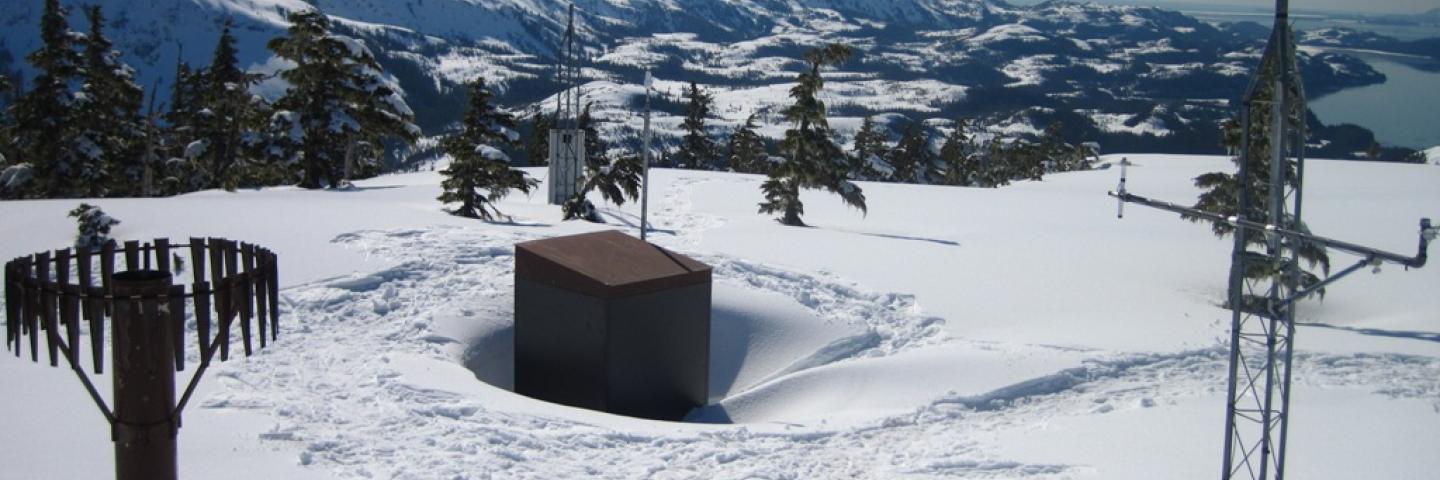 SNOTEL site in deep snow
