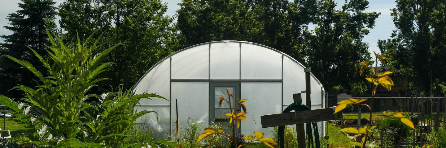 High Tunnel at Our Village Gardens in Portland, Ore