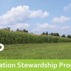 Picture of corn field with Conservation Partnership Text
