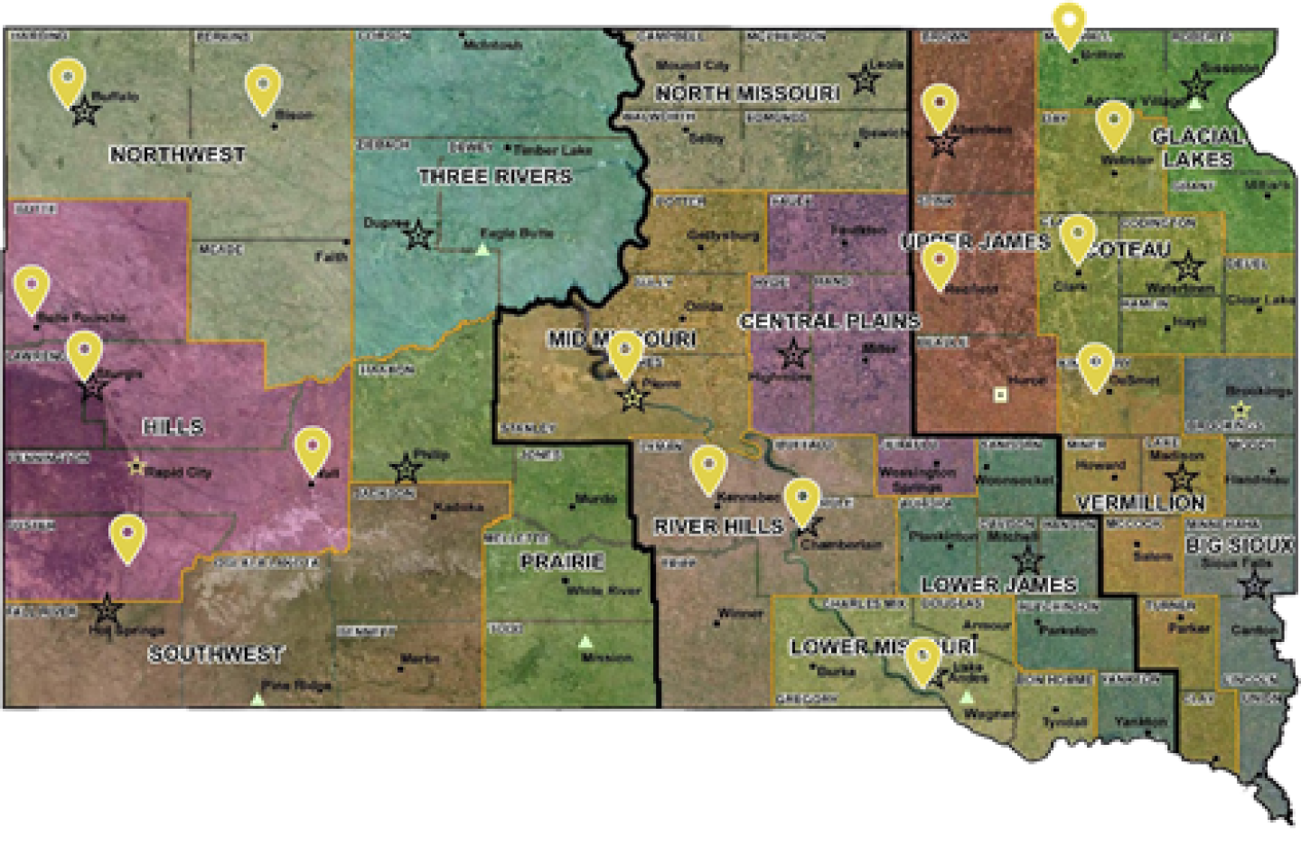 Conservation Implementation Strategy map 2020 projects