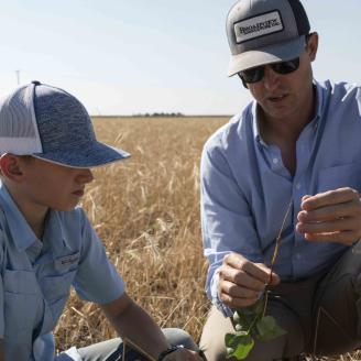 Jeremy Brown is teaching his son about being a good steward of the land.