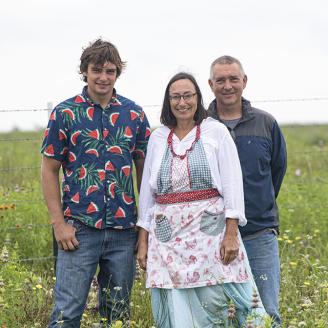 The Benson family at Heart of Texas Farm in Lorena, Texas.