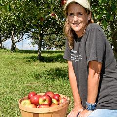 Becky Housberg's Clarke County Orchard is prospering after USDA soils information helped her start on the right track.