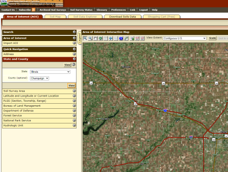 screenshot of Web Soil Survey