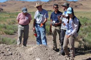 NCSS members discuss soil properties at the national conference in Idaho.